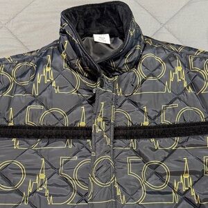Stylish Black and Yellow Quilted Jacket